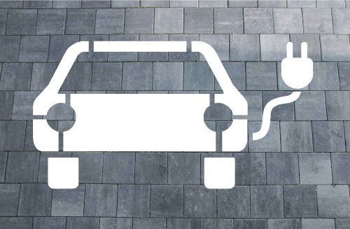 E-Auto Bodenmarkierung